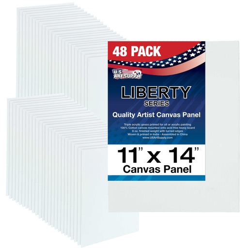 11" x 14" Professional Artist Quality Acid Free Canvas Panel Boards for Painting 48-Pack