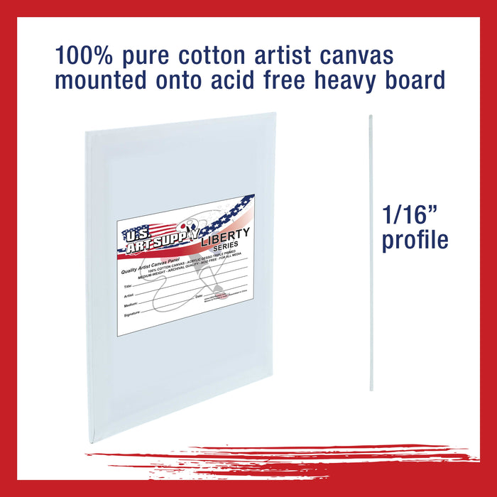12 X 16 Inch Professional Art Canvas Board Panels 48 Pack - 8 Ounce Heavyweight Cotton Acid Free Canvases for Painting Acrylics and Watercolor (1 Case of 48 Single Canvas Painting Panels)