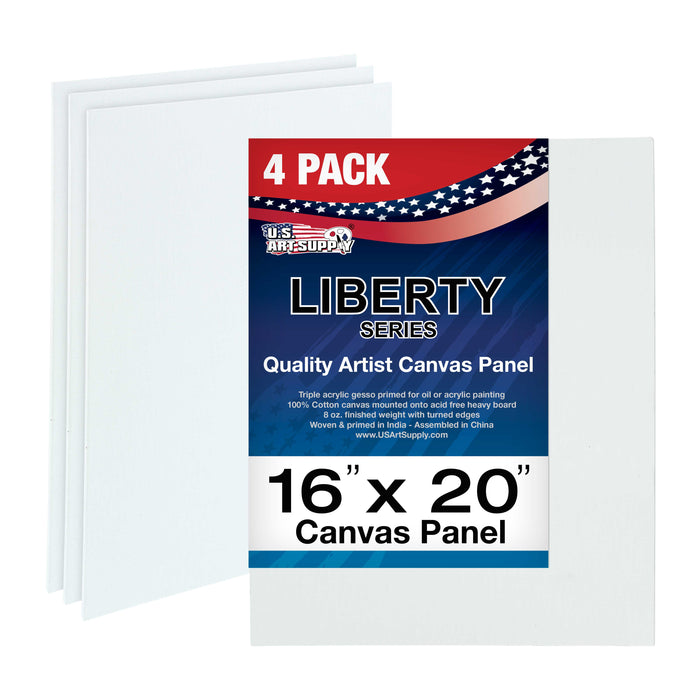 16" x 20" Professional Artist Quality Acid Free Canvas Panel Boards for Painting 4-Pack