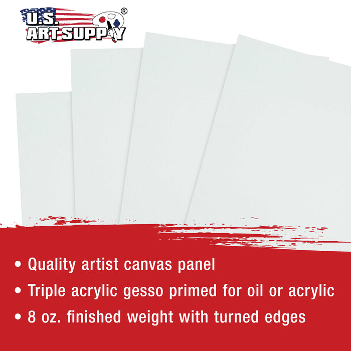 18" x 24" Professional Artist Quality Acid Free Canvas Panel Boards for Painting 4-Pack