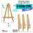 5" Mini Easel (12 Pack) - Natural Wooden A-Frame Tabletop Display Stand, Mini Easel Stand - Small Easels for Display, Small Canvases, Crafts, Business Cards, Signs, Photos, Gifts