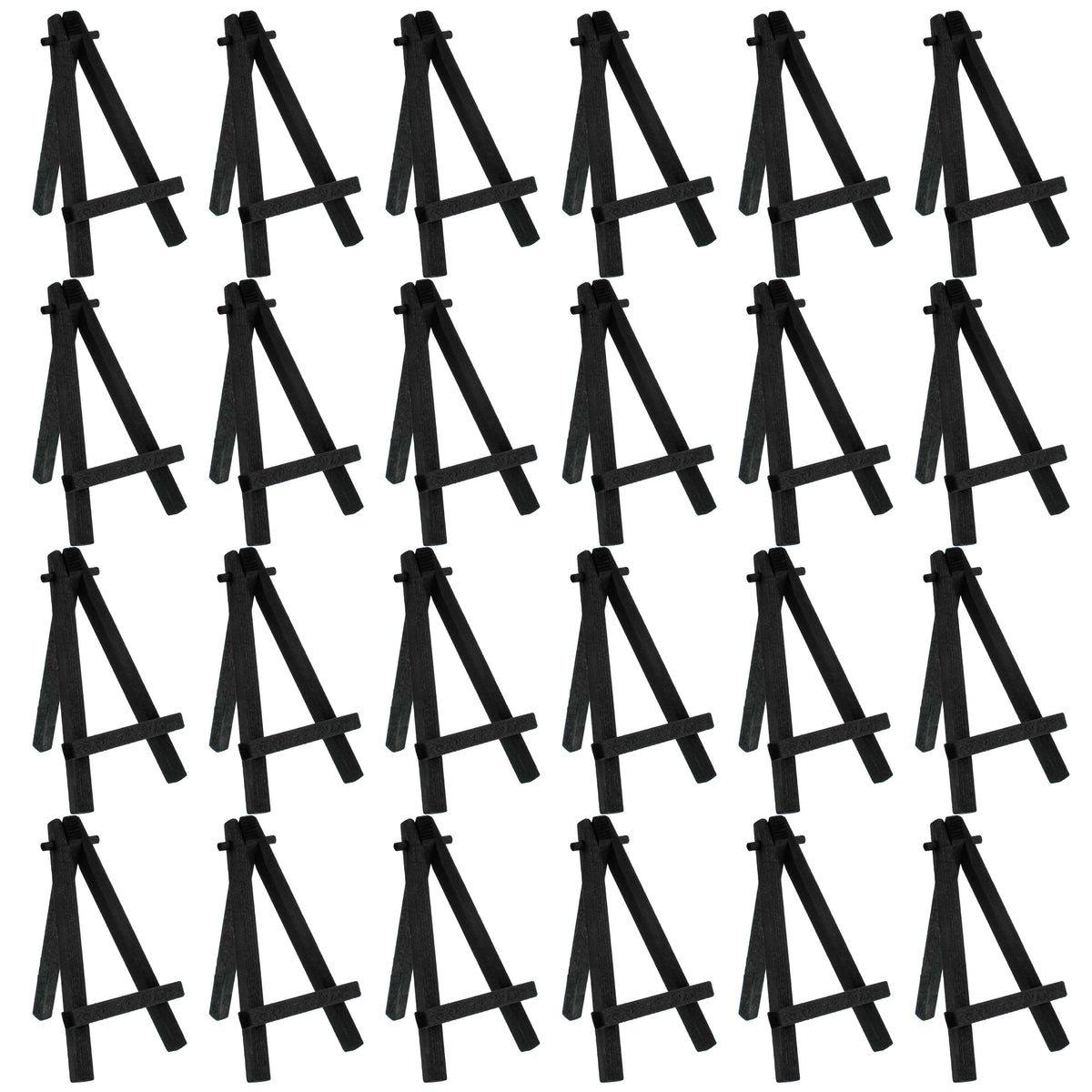 6pk 5 Black Wood Display Easel, A-Frame Artist Tripod Holder Stand — TCP  Global