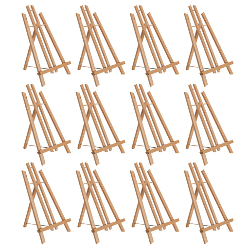 Wesiti 12 Pcs 12 Tall Wood Easels Tabletop Display Easel Arts Crafts  Easels Canvas Holder Stand Wooden Triangle Easel for Class Painting Party  Artist