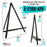 16" High Black Wood Display Stand A-Frame Artist Easel, 4 Pack - Adjustable Wooden Tripod Tabletop Holder Stand for Canvas, Painting Party, Signs