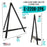 20" Large Black Wood Display Stand A-Frame Artist Easel, 2 Pack - Adjustable Wooden Tripod Tabletop Holder Stand for Canvas, Painting Party, Signs