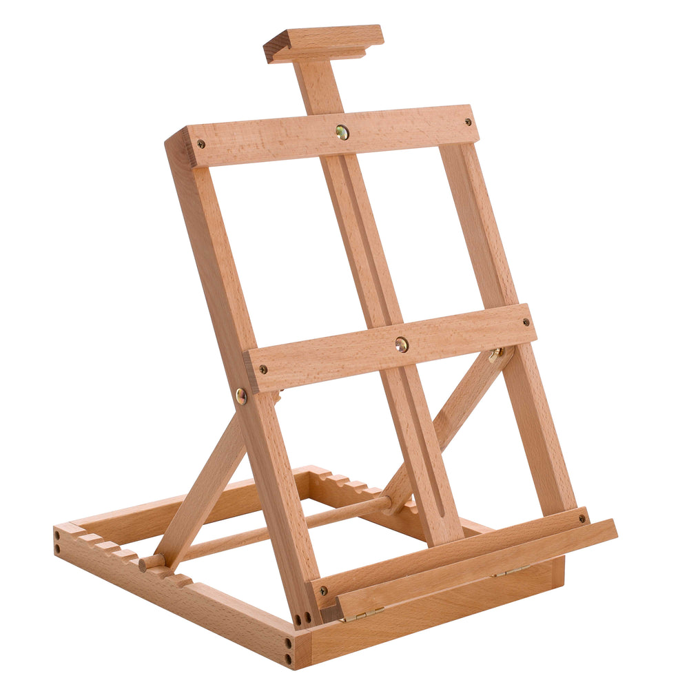 Venice Heavy Duty H-Frame Tabletop Easel - Artist Studio Desktop Drawing Table, Portable Drafting Table, Adjustable Art Board, Tabletop Easel for Painting, Holds Up to 23" Canvas