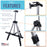 66" Sturdy Silver Aluminum Tripod Artist Field and Display Easel Stand (Pack of 2) - Adjustable Height 20" to 5.5 Feet, Holds 32" Canvas, Portable Bag