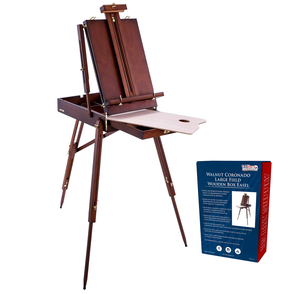 U.S. Art Supply 62-Piece Custom Oil Artist Painting Kit with French Easel, Paint & Accessories