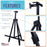 66" Sturdy Aluminum Tripod Artist Field and Display Easel Stand - Adjustable Height 20" to 5.5 Feet, Holds Up To 32" Canvas, Floor Tabletop Display