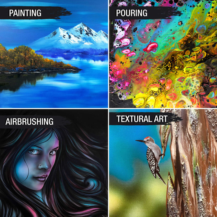 Large Stretched Canvas for Painting 16x32 inch Gallery Depth 1-1/2" Thick, 2-Pack - 12oz Acrylic Gesso Triple Primed, Professional Artist Quality, 100% Cotton - Oil, Pouring Paint