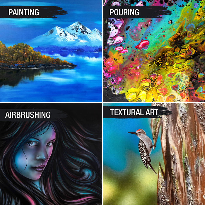 Rectangle Stretched Canvas for Painting 18x60 inch Gallery Depth 1-1/2" Thick, 3-Pack - 12oz Acrylic Gesso Triple Primed, Professional Artist Quality, 100% Cotton - Oil, Pouring Paint