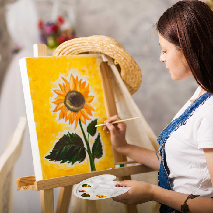 Medium Stretched Canvas for Painting 12x16 inch Gallery Depth 1-1/2" Profile, 3-Pack - 12oz Acrylic Gesso Triple Primed, Professional Artist Quality, 100% Cotton - Oil, Pouring Paint