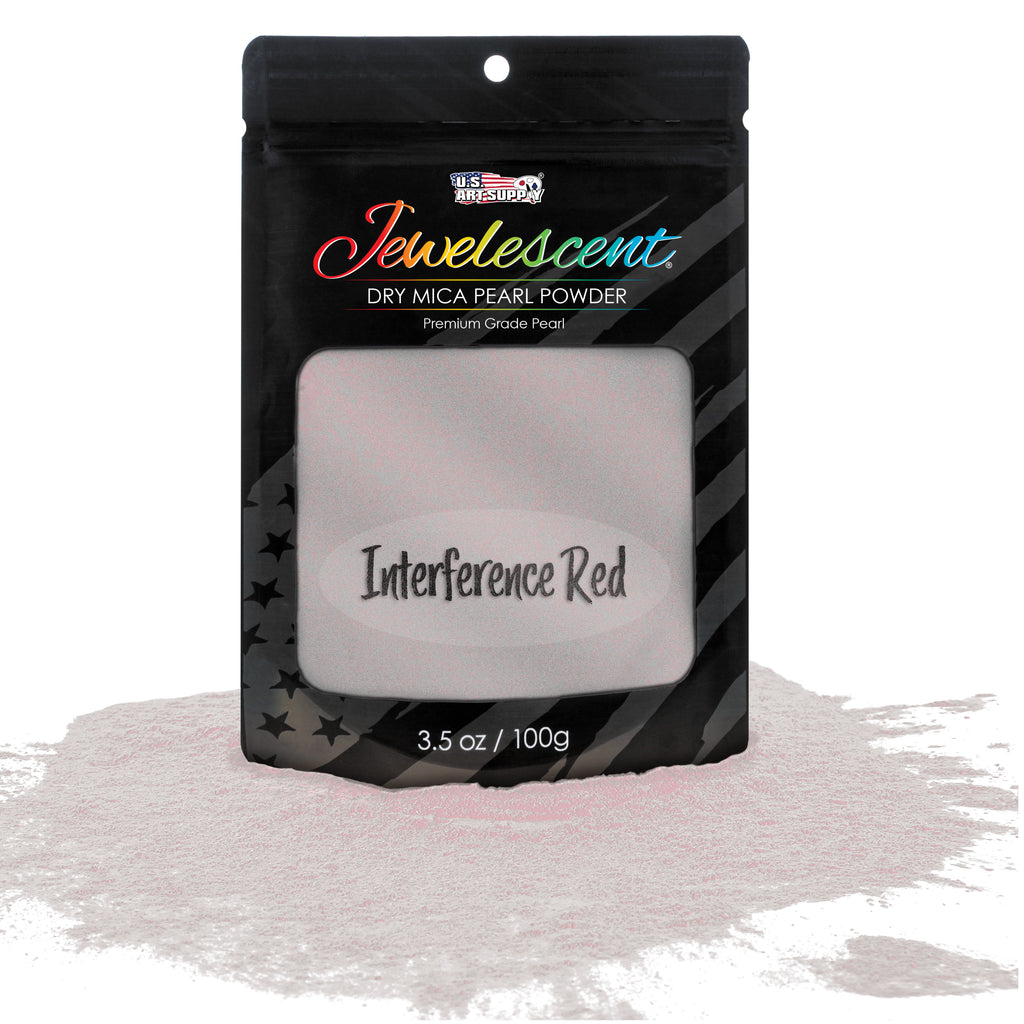 Interference Red Mica Pearl Powder Pigment, 3.5oz (100G) pouch