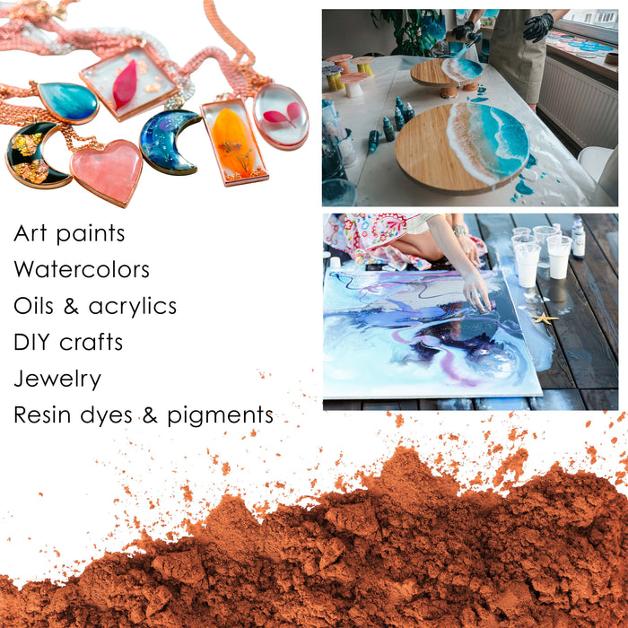 Jewelescent Mica Pearl Pigment Powder, Interference Copper 3.5 oz (100g) Pouch - Cosmetic Grade, Epoxy Resin Color Pigment, Mica Powder for Resin, Soap, Slime, Candle Dye, Art, Crafts