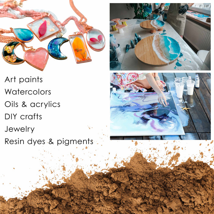 Jewelescent Mica Pearl Pigment Powder, Interference Coffee Brown 3.5 oz (100g) Pouch - Cosmetic Grade, Epoxy Resin Color Pigment, Mica Powder for Resin, Soap, Slime, Candle Dye, Art