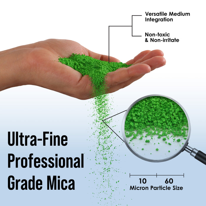 Jewelescent Mica Pearl Pigment Powder, Vivid Jade 3.5 oz (100g) Pouch - Cosmetic Grade, Epoxy Resin Color Pigment, Mica Powder for Resin, Soap, Slime, Candle Dye, Art, Crafts