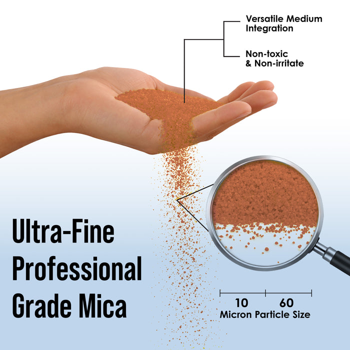 Jewelescent Mica Pearl Pigment Powder Kit, 6 Metal Tones Colors, 3.5 oz (100g) Pouches - Cosmetic Grade, Epoxy Resin Color Pigment, Mica Powder for Resin, Soap, Slime, Candle Dye, Art