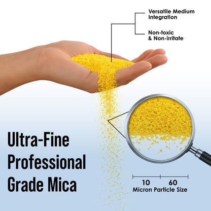 Jewelescent Mica Pearl Pigment Powder Kit, 6 Ultra Bright Colors, 3.5 oz (100g) Pouches - Cosmetic Grade, Epoxy Resin Color Pigment, Mica Powder for Resin, Soap, Slime, Candle Dye, Art