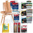 U.S. Art Supply 121-Piece Custom Artist Painting Set, Field Sketch Box Easel, 72 Paint Colors, 24 Acrylic, 24 Oil, 24 Watercolor 8 Canvases 32 Brushes