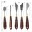 U.S. Art Supply 5-Piece Artist Stainless Steel Palette Knife Set - Wood Hande Spatula Painting Knives to Mix Spread Apply Oil, Acrylic Paint on Canvas