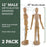 Wood 12" Artist Drawing Manikin Articulated Mannequin with Base and Flexible Body - Perfect For Drawing the Human Figure (12" Male) Pack of 2 Manikins