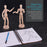 U.S. Art Supply 12" Wooden Male & Female Manikin Posable Figures for Drawing - Articulated Mannequin with Base and Flexible Body for Drawing The Human Figure