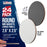 Mini Magnetic Canvas Panels, 24 Pack, 2.5 Inch Round, Primed 8 Ounce Heavyweight Cotton, Small Canvases for Painting Acrylic and Watercolor, White Square Flat Canvas Boards