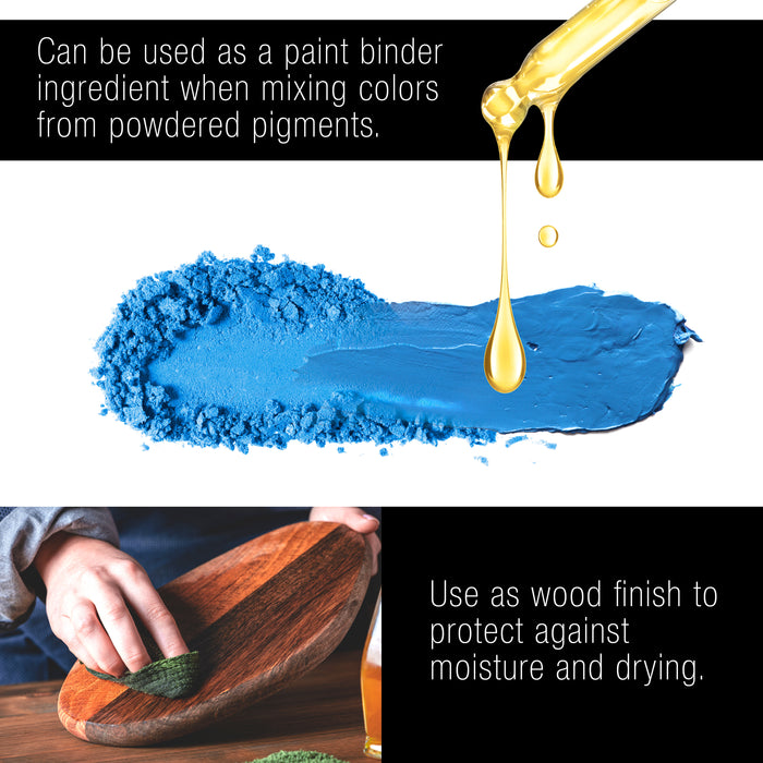 U.S. Art Supply Refined Linseed Oil, 125ml (4.2 oz) Fluid Medium - Linseed Oil for Wood, Painting Mediums & Wood Finishing