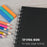 9x12" Premium Heavy-Weight Black Paper Sketchbook, 64lb (140gsm), 2 Pack, 30 Sheets, Spiral Bound, Black Paper Notebook for Colored Pencil, Markers, Oil Pastels, Chalk, Charcoal