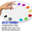 9" x 13.8" Clear Oval Acrylic Painting Palette - Artists Transparent Plastic Mixing Paint Palette Tray - Non-Stick Surface for Acrylic and Oil Paint