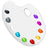 9" x 13.8" Clear Oval Acrylic Painting Palette - Artists Transparent Plastic Mixing Paint Palette Tray - Non-Stick Surface for Acrylic and Oil Paint