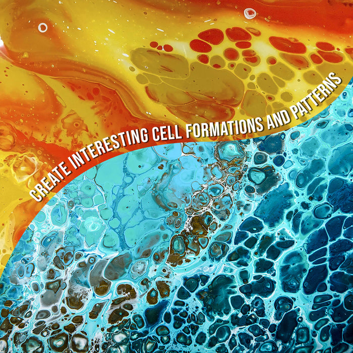 6-Ounce Silicone Pouring Oil - 100% Silicone Oil Pouring Medium for Acrylic Paint, Clear, Odorless Cell Creation Medium