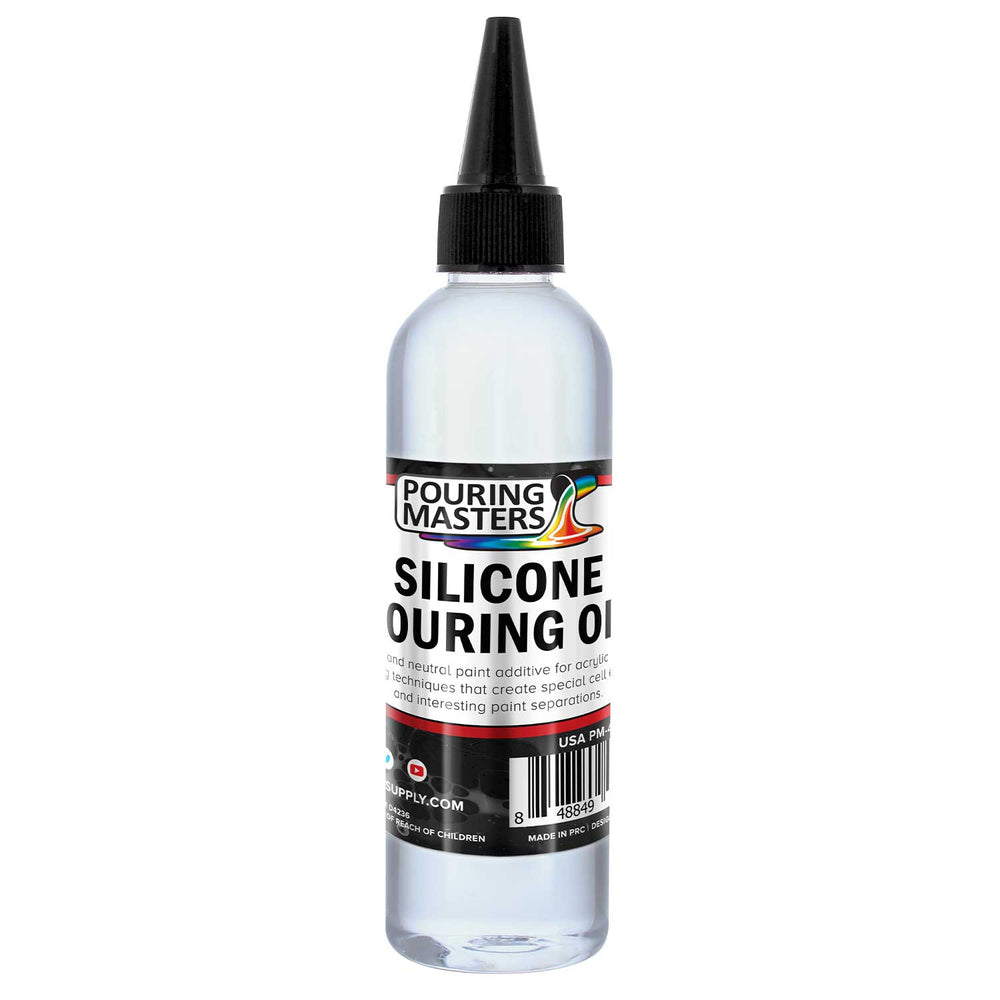 Silicone Pouring Oil - 6-Ounce - 100% Silicone for Dramatic Cell Creation in Acrylic Paint