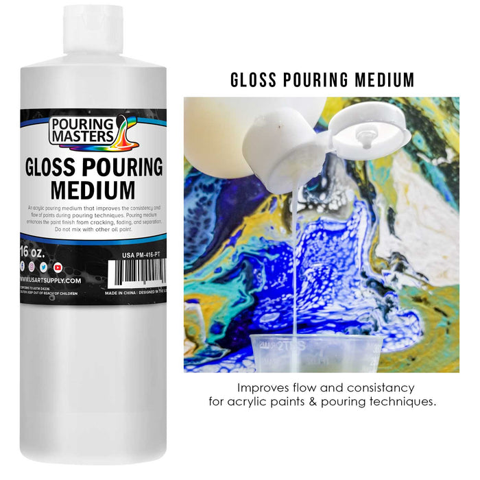 Gloss Pouring Effects Medium 16-Ounce for Acrylic Pouring Paint — TCP Global