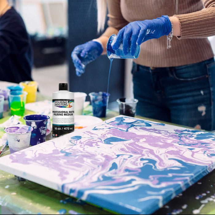 16oz (Pint) Pouring Paint Matte Medium - Professional Acrylic Medium for Improving Paint Flow & Cell Effects Creator, Viscosity Adjuster