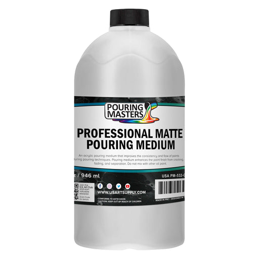 Pouring Masters Professional Matte Pouring Medium - 32 Ounce