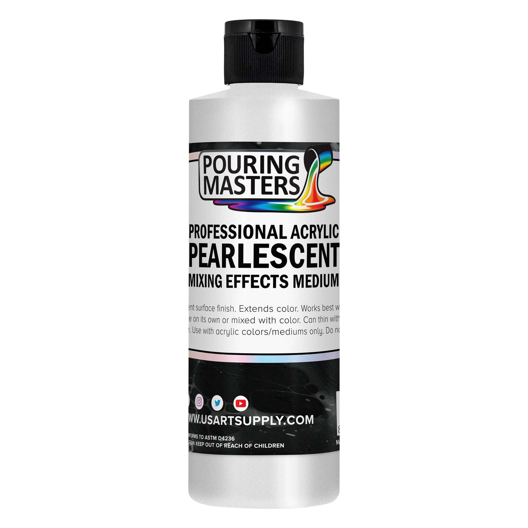 8 Oz Acrylic Pearlescent Effects Medium - Creates Pearl Iridescent