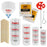 Pouring Masters Paint Mixing Cup Kit - 12 Plastic Paint Cups (3 of Each Size 12, 24, 44, 72 Ounce), Sticks, Strainers, Tack Cloths, Mixer Blade & Can Opener - Epoxy Resin Mixing Cups for Measuring
