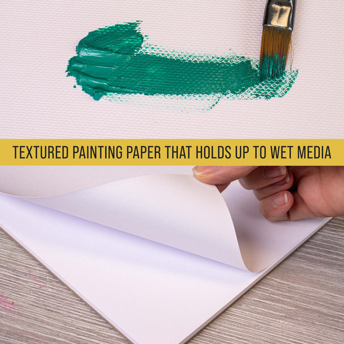 9" x 12" Premium Heavy-Weight Oil Painting Pad (2 Pack, 30 Sheets Total) - 90lb (190gsm) - Oil Pastel Paper for Students and Adults