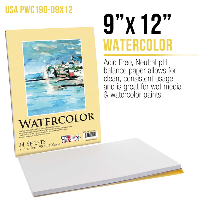 8.5x11 Watercolor Paper Pad- 20pc