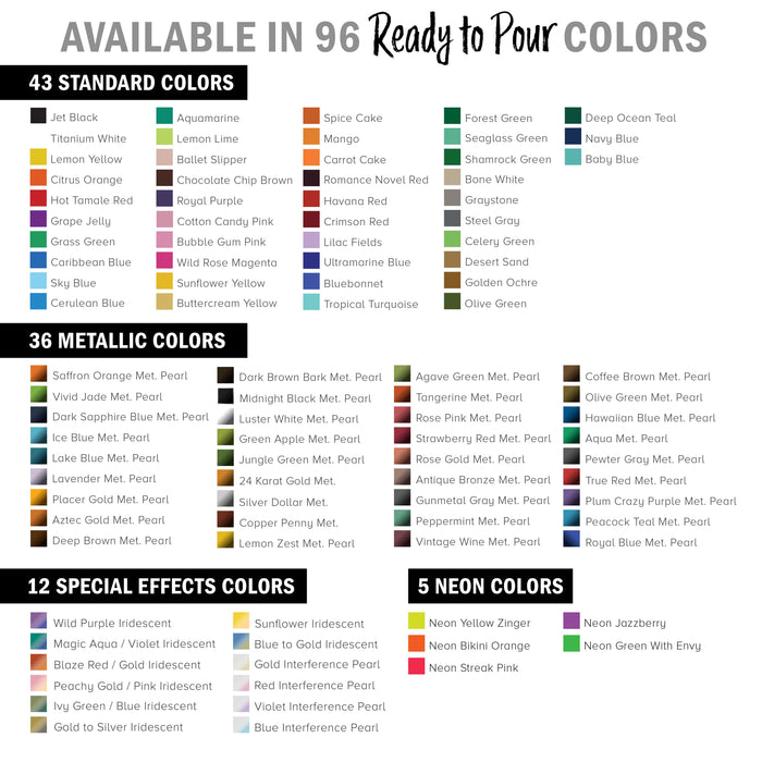 Pouring Masters Graystone Ready to Pour Acrylic Pouring Paint - Premium 8-Ounce Pre-Mixed Fluid Acrylic Paint - Fluid Art Supplies for Canvas, Wood, Paper, Tile & Rocks