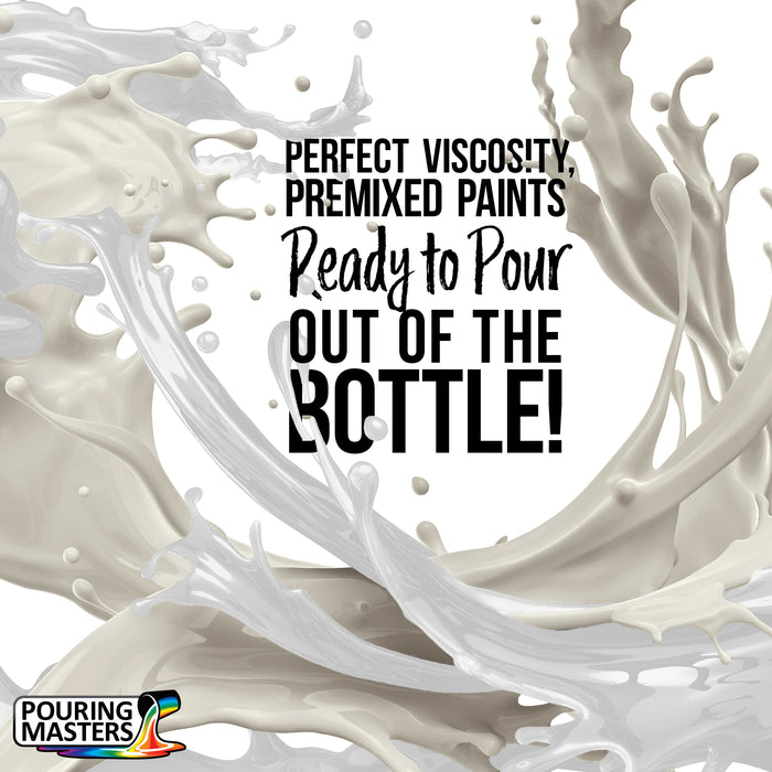 Pouring Masters Titanium White Ready to Pour Acrylic Pouring Paint - Premium 32-Ounce Pre-Mixed Fluid Acrylic Paint - Fluid Art Supplies for Canvas, Wood, Paper, Tile & Rocks
