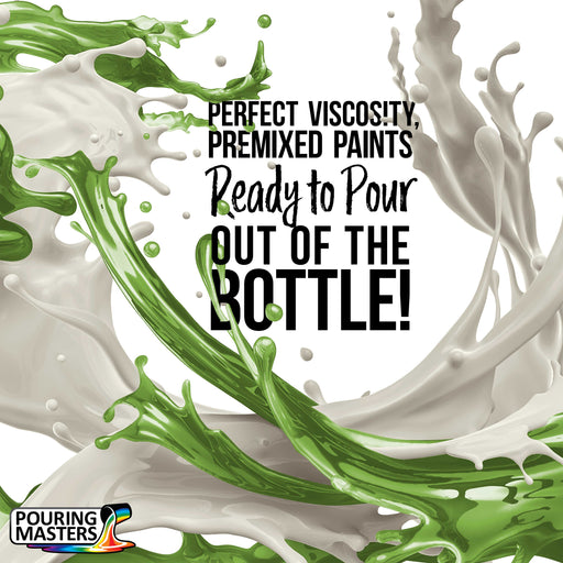 Grass Green Acrylic Ready to Pour Pouring Paint Premium 32-Ounce Pre-Mixed Water-Based - for Canvas, Wood, Paper, Crafts, Tile, Rocks and More