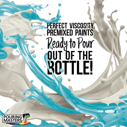 Pouring Masters Sky Blue Ready to Pour Acrylic Pouring Paint - Premium 8-Ounce Pre-Mixed Fluid Acrylic Paint - Fluid Art Supplies for Canvas, Wood, Paper, Tile & Rocks