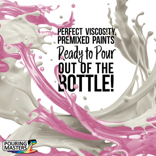 Bubble Gum Pink Acrylic Ready to Pour Pouring Paint Premium 32-Ounce Pre-Mixed Water-Based - for Canvas, Wood, Paper, Crafts, Tile, Rocks and More