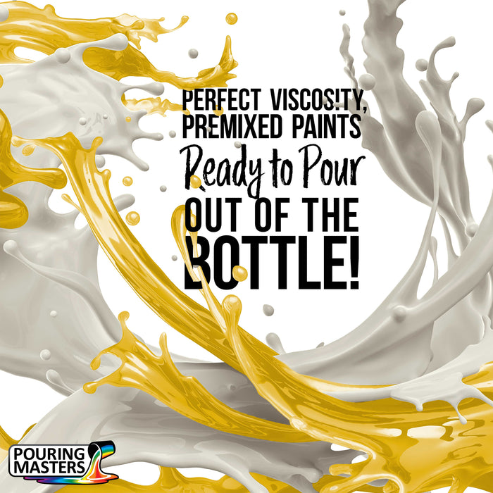 Sunflower Yellow Acrylic Ready to Pour Pouring Paint Premium 32-Ounce Pre-Mixed Water-Based - for Canvas, Wood, Paper, Crafts, Tile, Rocks and More