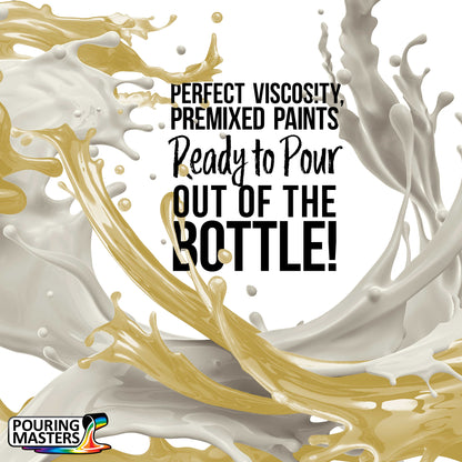 Pouring Masters Buttercream Yellow Ready to Pour Acrylic Pouring Paint - Premium 64-Ounce Pre-Mixed Fluid Acrylic Paint - Fluid Art Supplies for Canvas, Wood, Paper, Tile & Rocks