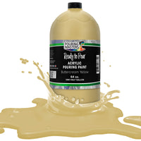 Pouring Masters Buttercream Yellow Ready to Pour Acrylic Pouring Paint - Premium 64-Ounce Pre-Mixed Fluid Acrylic Paint - Fluid Art Supplies for Canvas, Wood, Paper, Tile & Rocks