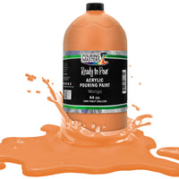 Pouring Masters Mango Ready to Pour Acrylic Pouring Paint - Premium 64-Ounce Pre-Mixed Fluid Acrylic Paint - Fluid Art Supplies for Canvas, Wood, Paper, Tile & Rocks