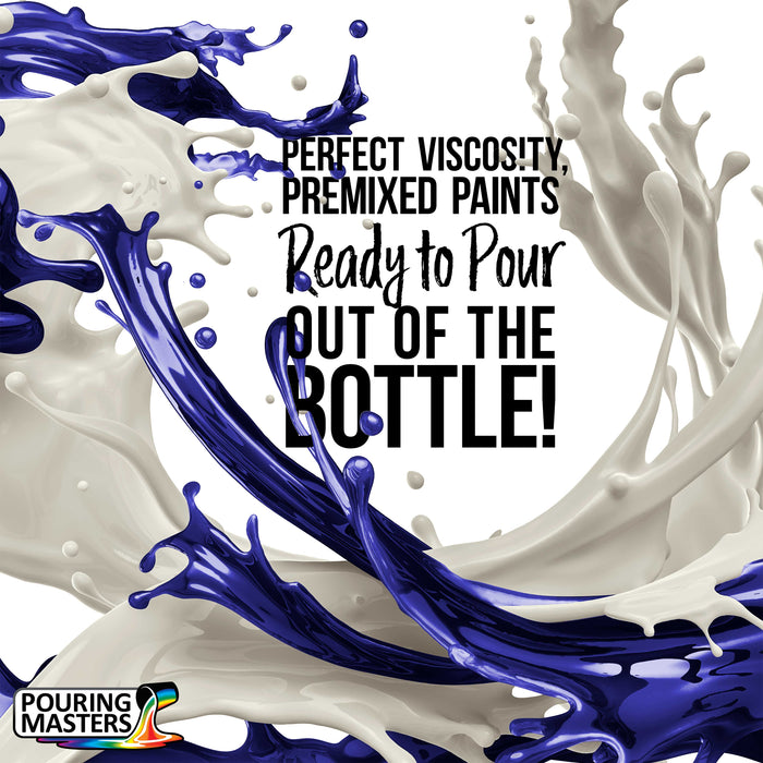 Ultramarine Blue Acrylic Ready to Pour Pouring Paint Premium 64-Ounce Pre-Mixed Water-Based - for Canvas, Wood, Paper, Crafts, Tile, Rocks and More